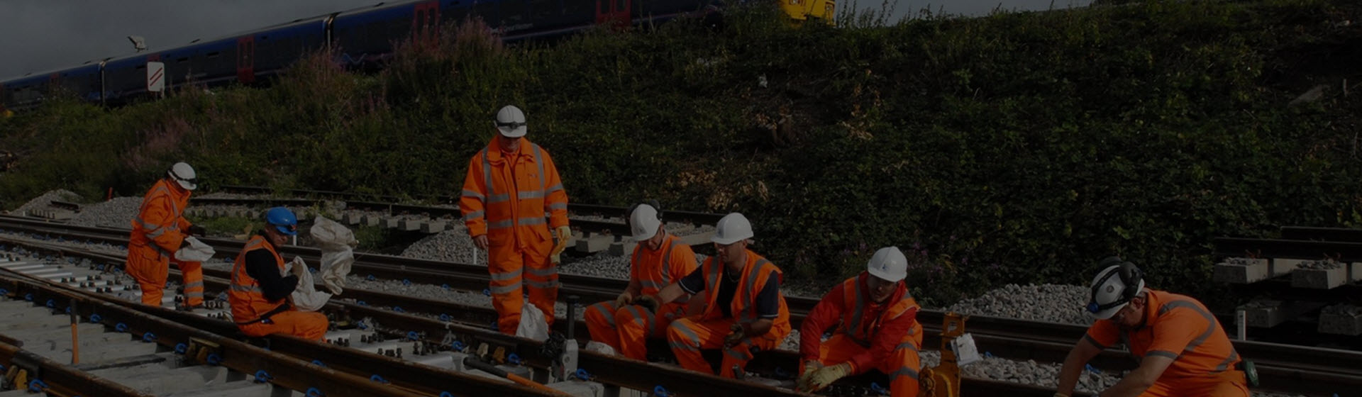 Railway track and maintenance crew